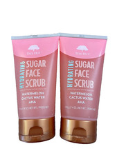New 2 Tree Hut hydrating sugar face scrub watermelon cactus water aha 7.4 oz
