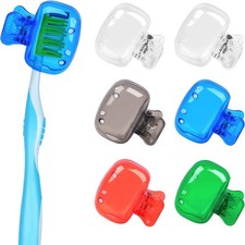 6 Pack Toothbrush Covers Portable Blue, Red, Gray, Green, 2 Clear