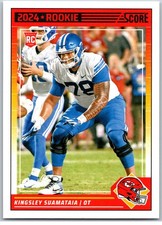 #331 Kingsley Suamataia RC 2024 Score Football Base Kansas City Chiefs