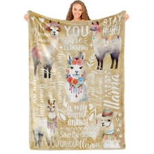 Huglanket Llama Gifts for Women, Llama AlpacaThrow Blanket for Women, Sister,...
