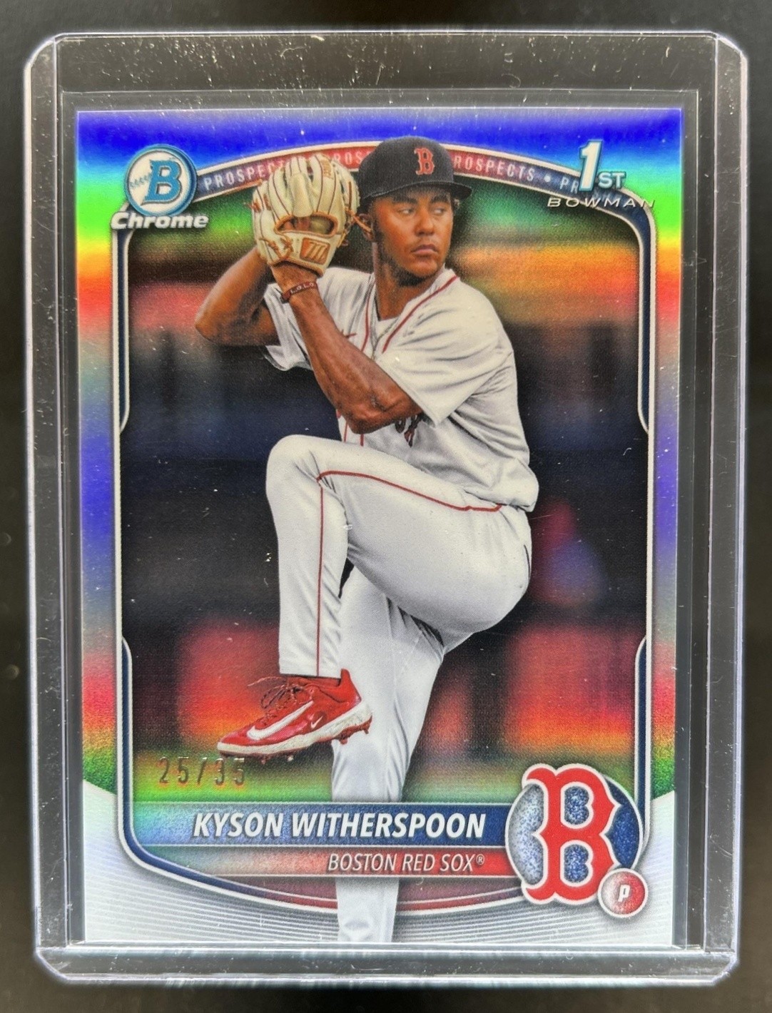 2025 Bowman Draft Kyson Witherspoon Chrome Logofractor 1st #/35 Red Sox
