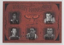 2004 Flair Dynasty Foundations Dominique Wilkins Bob Pettit Lou Hudson Spud Webb