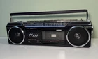 Vintage Sanyo M7775 Portable Boombox Stereo Radio Cassette Recorder W/ Equalizer