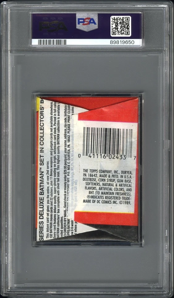 Topps Batman 1989 segunda serie paquete de cera (Batman) PSA 7 casi nuevo Foto 2 de 2
