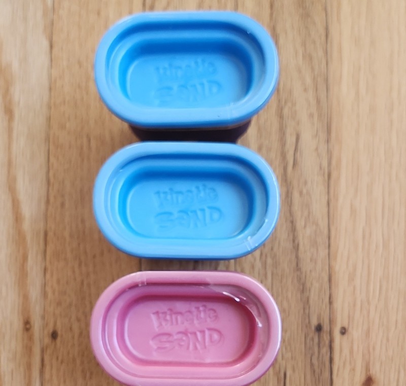 Kinetic Sand Castle Mold Containers Blue Pink Purple Lot of 3