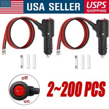 12-24V Fused LED Car Cigarette Lighter Plug S...
