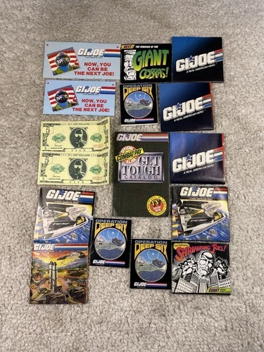 Vintage GI Joe Brochures Catalogs Bookets Paperwork Dollars 80s 90s Lot