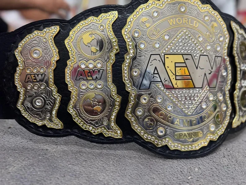 AEW World Wrestling Championship Title Adult Size Belts Heavyweight Belt 2MM NEW
