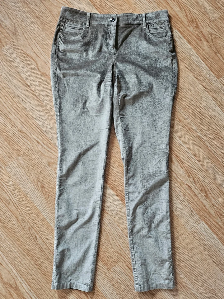 CALÇA FEMININA PER SE by CARLISLE VELUDO AMASSADO TAUPE TAMANHO 8 (W32 / L32) - Imagem 3 de 4
