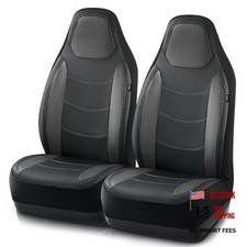 Car Seat Cover, Leather Car Seat Covers, Automotive High Back Front Seat Black