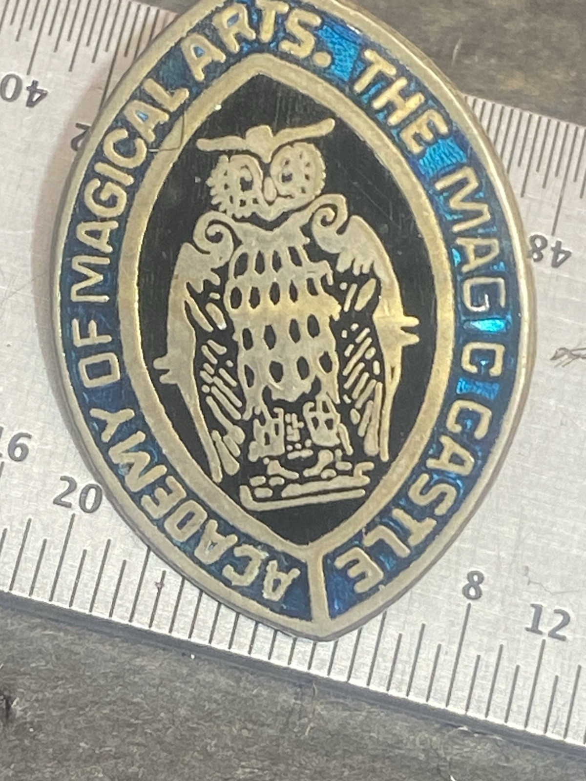 RARE Vintage Academy Of Magical Arts The Magic Castle LA Enamel Lapel Pin