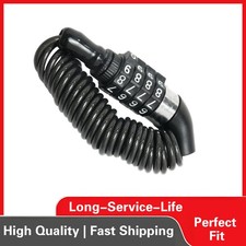 Silver Bike Motorcycle HelmetAnti-Theft Steel Wire Chain Lock Combination Cable