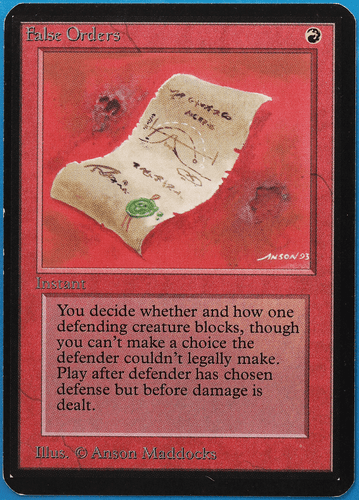 False Orders Alpha NM Red Common MAGIC THE GATHERING CARD (ID# 506295) ABUGames - Picture 1 of 2