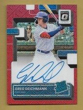 GREG DEICHMANN 2022 PANINI DONRUSS OPTIC RED SP ROOKIE AUTOGRAPH AUTO CARD /99. rookie card picture