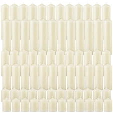 Set of 72 Ivory Pillar Candles 2 x 3, 2 x 6, 2 x 8 Inch Smokeless and Driples...