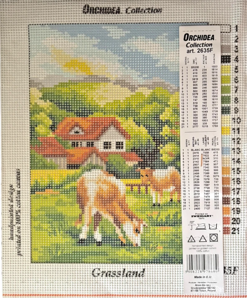 Orchidea Needlepoint canvas for halfstitch without yarn Grassland 2635F - Pri... - Image 2 of 3