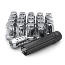 3807-20AM M12x1.50 Six Spline Lug Nut with Key, 6 Spline Small Seating Chrome