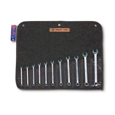 Wright Tool 750 11 Piece Metric Combination Wrench Set 7mm - 19mm, 12 Point