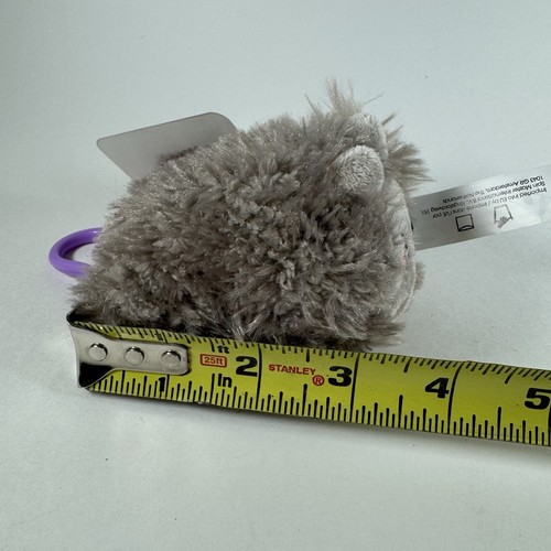 Gund Peluche Pusheen Gatto Grigio Shaggy Portachiavi Con Etichetta 3,5" 2019 Giocattolo - Foto 10 di 10