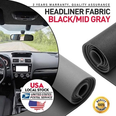 Flat Knit Headliner Fabric Auto Roof Lining DIY Replacement Repair Foam Backing