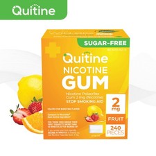 Quitine Nicotine Gum 2mg Traditional Fruit 240 Pieces - Quit Smoking Aid