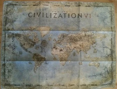 Sid Meier's Civilization VI 6 rare Cloth world Map New IN FACTORY PACKAGING