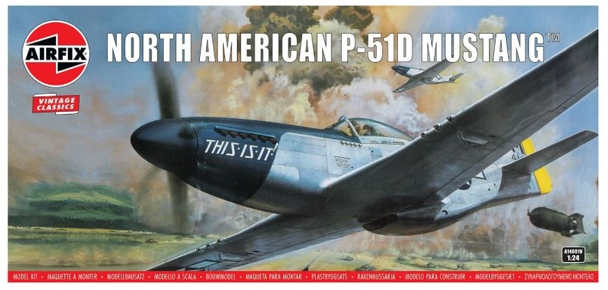 KIT MODELLINO AEREO STATICO AIRFIX NORTH AMERICAN P-51D MUSTANG SCALA 1:24 - Immagine 4 di 4