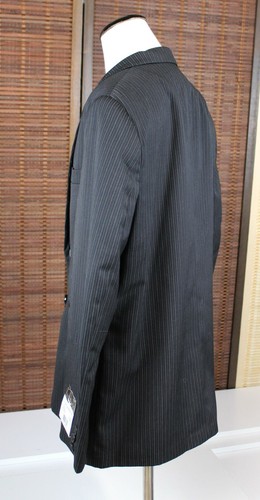 Van Heusen Boys Classy Black Pin Stripe Suit Jacket Size 14 Husky - Picture 6 of 6