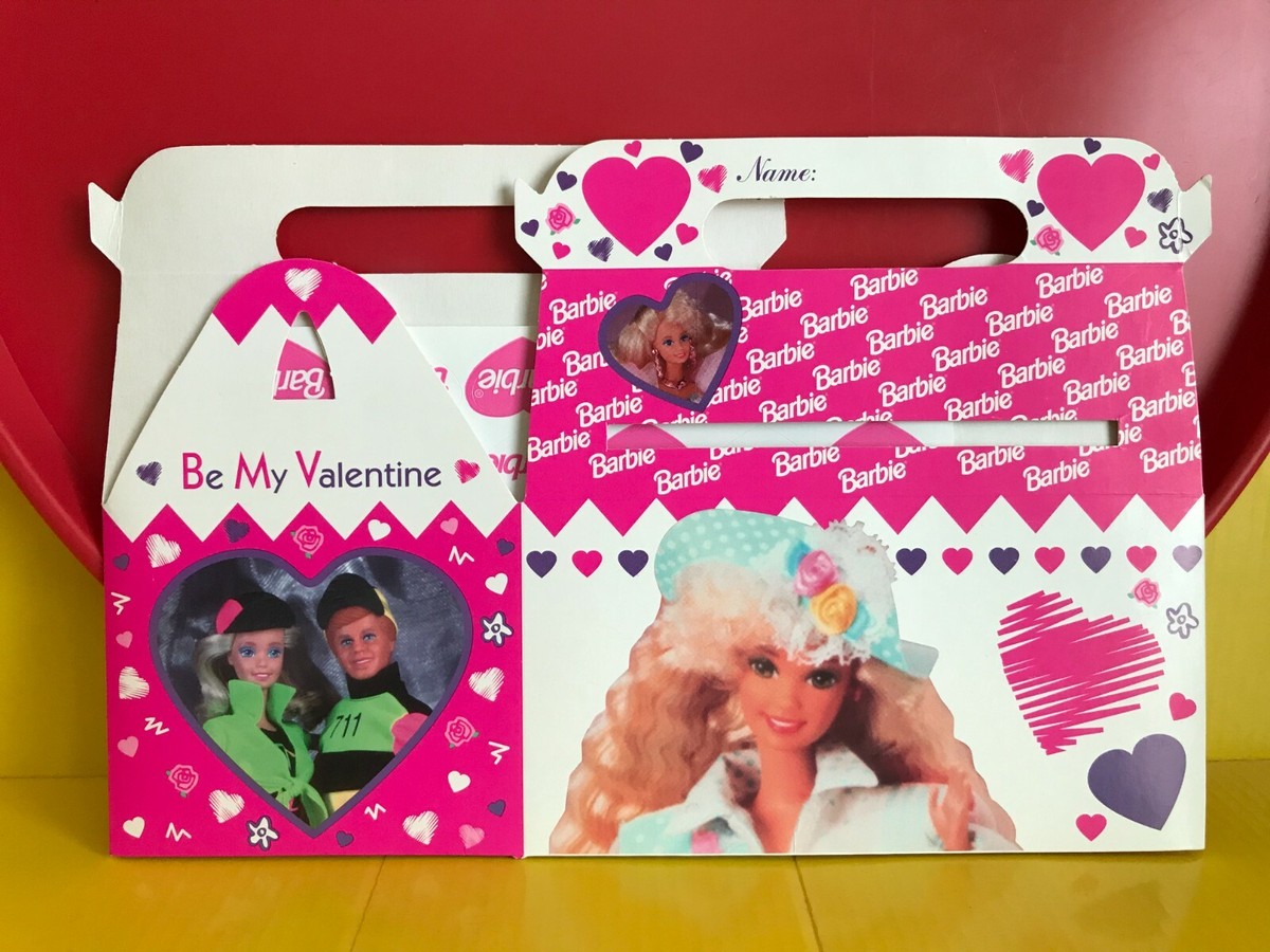 Vintage 1992 Barbie Valentine's Box Mattel Inc & 3 1992 4