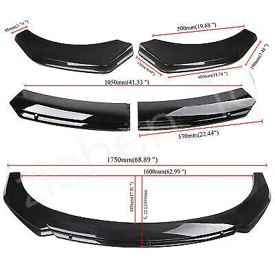 For Suzuki Swift Glossy Black Front Bumper Chin Lip Spoiler Splitter Body Kit Foto 3 de 4