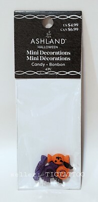   Ashland Mini Decorations HALLOWEEN CANDY Set 4pcs NEW Tiny Treasures Treat