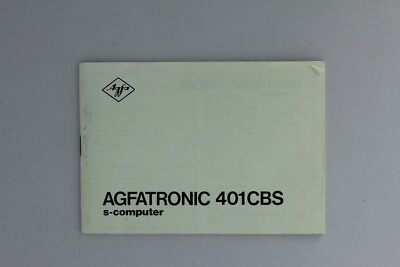 Agfa Agfatronic 401 CBS Anleitung Manual DE (13062642)