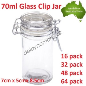 70ml Spice Mini Glass Jars With Clip Lid Bottle Jam Storage