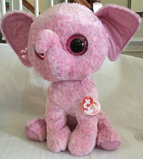 Ty 17" Jumbo Large Beanie Boos Ellie The Elephant Justice NMWNMT for