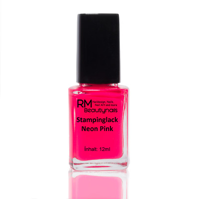 12ml Stamping Lack Neon Pink Stempellack Nagellack Nail Art Konad Stampinglack