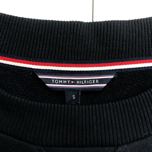 Tommy Hilfiger Azul Marino Cuello Redondo 100% Suéter de Algodón JERSEY TALLA S - Imagen 4 de 9