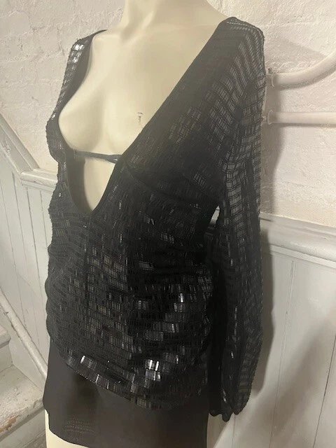 Топ с длинным рукавом Patrizia Pepe сексуальный с последовательностью - Изображение 3 из 4