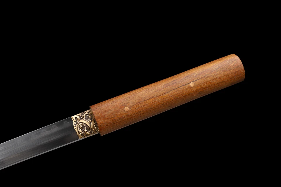 Прямой меч Shirasaya Wakizashi Samurai Katana T10 сталь глина закаленный ниндзя - Изображение 4 из 4