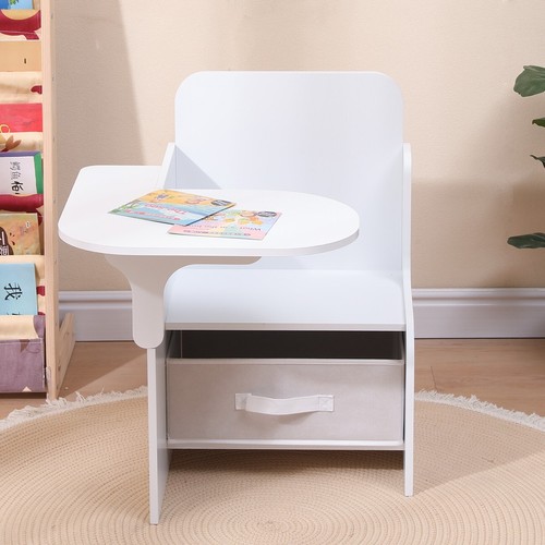 2 in 1 Children Chair Desk with Storage Bin Mysize Arts Craft Snack Toddler Kids - Picture 4 of 11