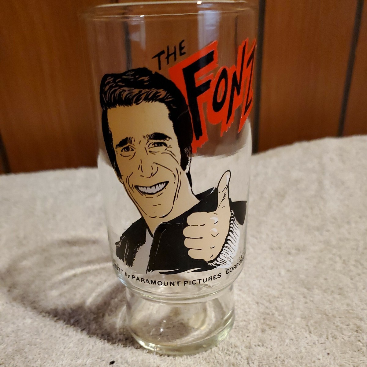 1977年16週製造物　Dr Pepper 250mlディスプレイ缶 未開封 Vintage The Fonz Fonzie Happy Days Dr. Pepper Glass 1977 | eBay