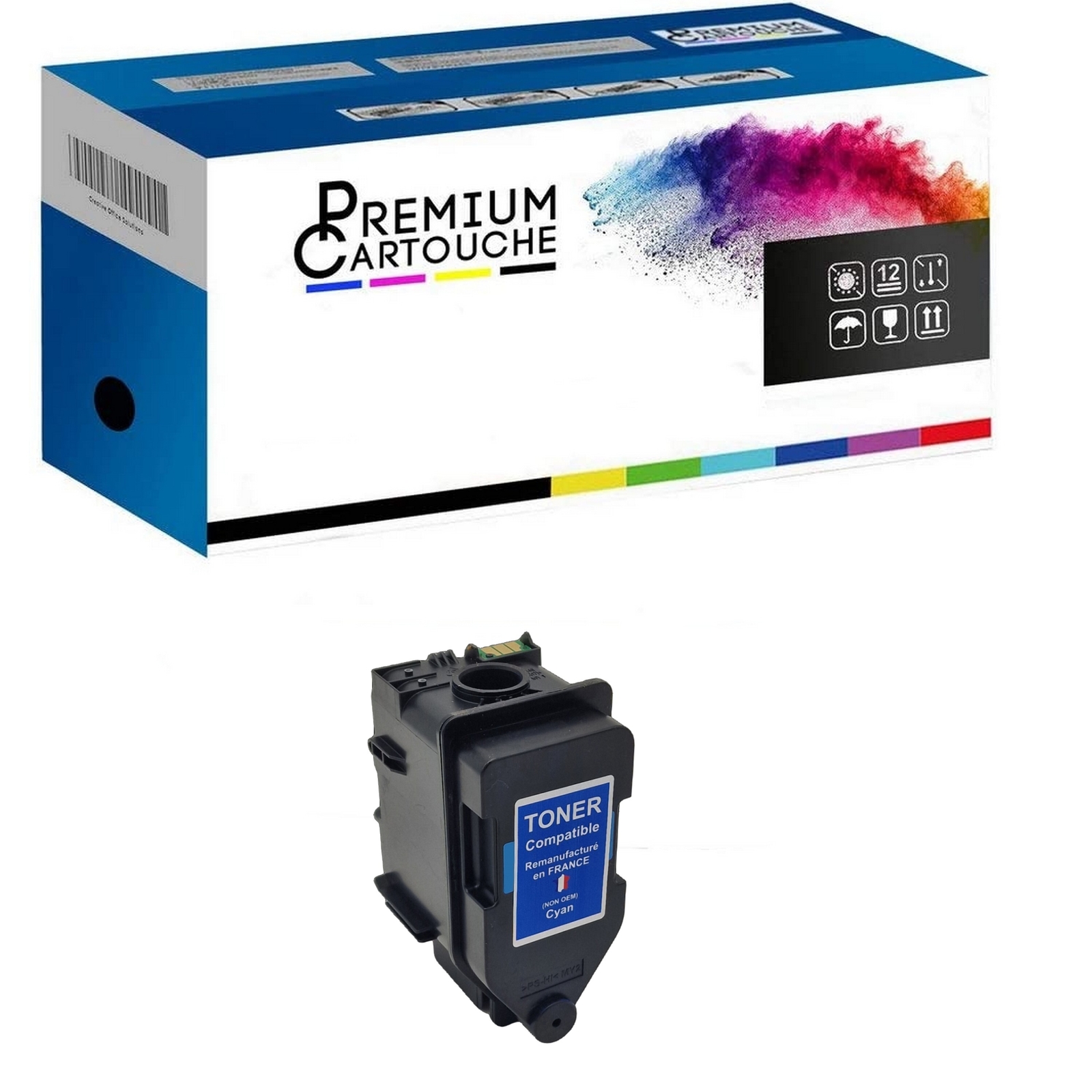 Toner TNP-79 Cyan Compatible avec Imprimante Bizhub | Cartouche Haute Capacité AAJW450