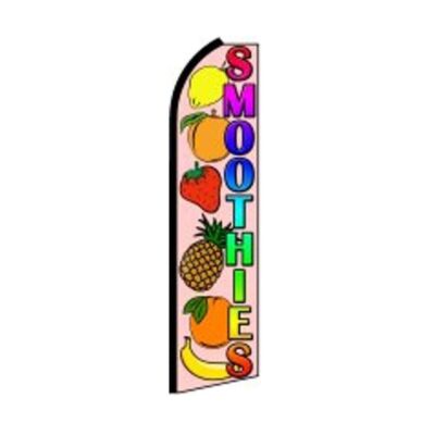 Smoothies Swooper Flutter Feather Flag | 3ft W x 11.5ft Tall