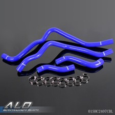 Fit For Alfa Romeo 4C Blue Silicone Radiator Coolant Hose+Clamps Kit