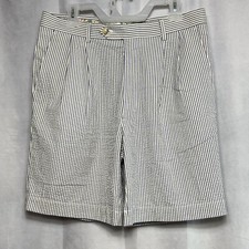 Vintage Classic Berle Seersucker Pleated Golf or Walking Shorts, 33R