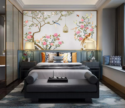 3D Flower Branch K13363 Wallpaper Mural Self-adhesive Removable Sticker Kay
