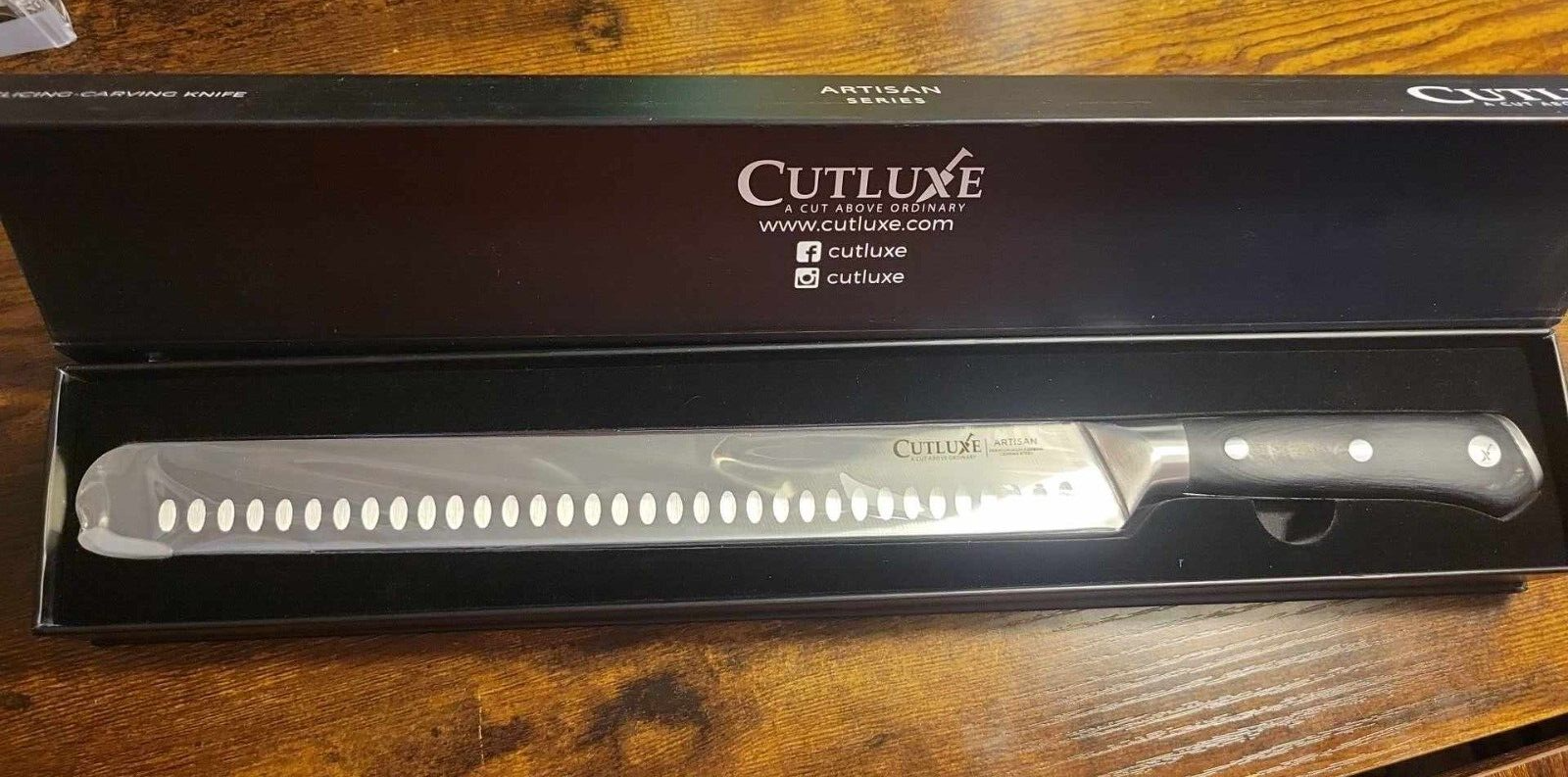 Cutluxe Slicing Carving Knife 12" Brisket Knife Meat Cutting and BBQ