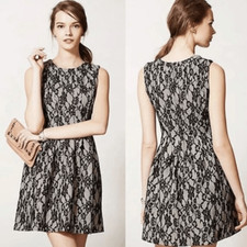 Anthropologie HD in Paris Violante black lace dress Medium
