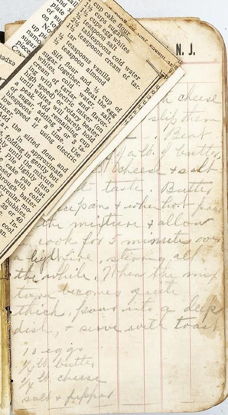 1908 Antique HANDWRITTEN COOKBOOK Jersey City Stockyards Shippers NEW JERSEY - Image 3 of 4