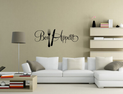 Guten Appetit genießen Sie Ihre Mahlzeit Küche Wand Zitate Wandaufkleber Wandbild UK 32o