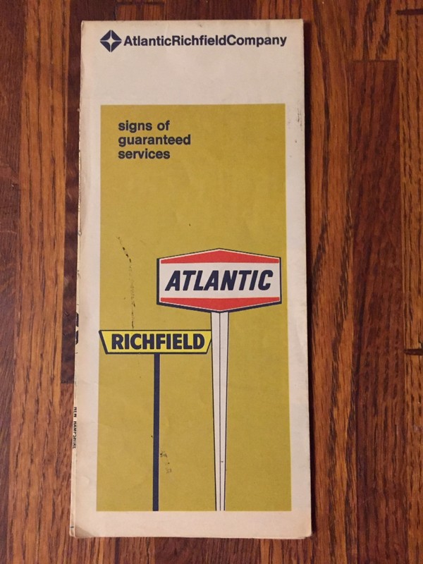 Vintage Atlantic-Richfield Road Map Maine, New Hampshire & Vermont